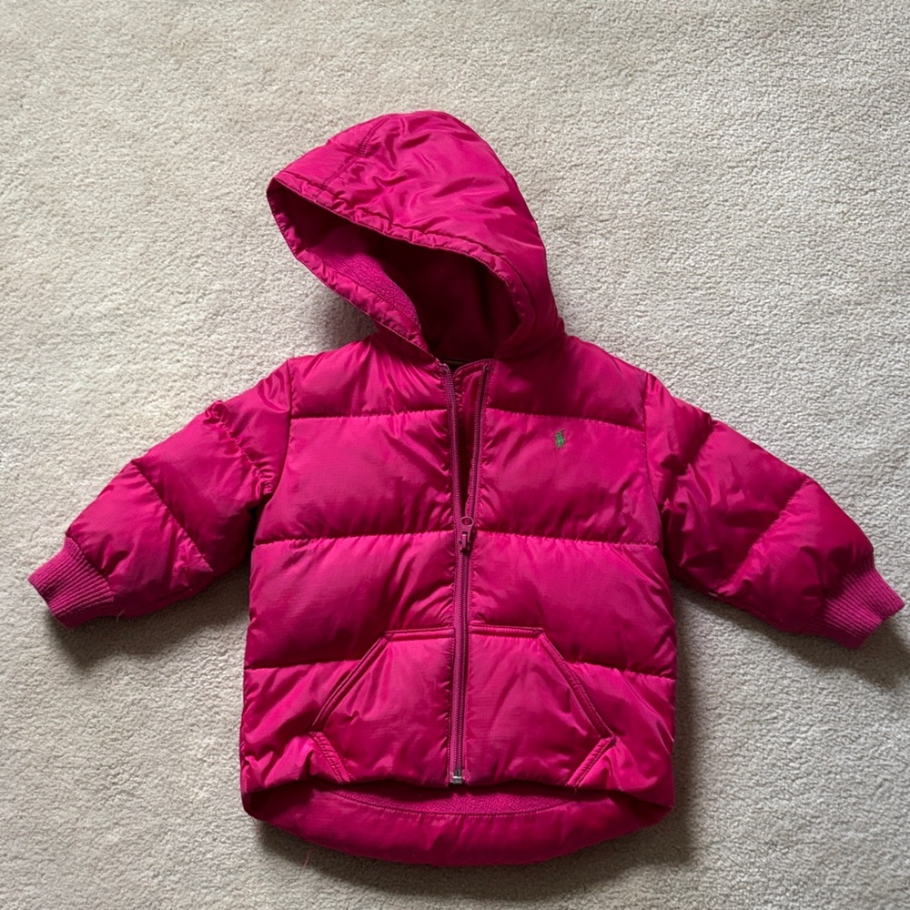 Polo Ralph Lauren Kids Pink Puffer Down Jacket